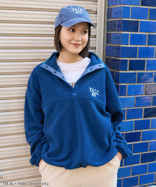 FREAK'S STORE（フリークスストア）の「カレッジロゴ フリース スナッププルオーバー/アノラック＜セットアップ対応＞（その他トップス・レディース・ネイビー/チャコール/レッド・ﾌﾘ-）」の12枚目の写真