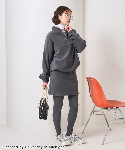 セール】カレッジロゴ フリース スナッププルオーバー/アノラック