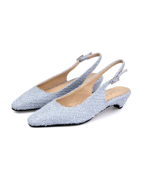 SHOEHI(シューハイ)の「セレナグリッターツイードローヒール H3012 (5カラー)(サンダル・レディース・スカイブルー/ブラック/ラベンダー/Beige/LIME・22.5cm/23cm/23.5cm/24cm/24.5cm/25cm)」の4枚目の写真