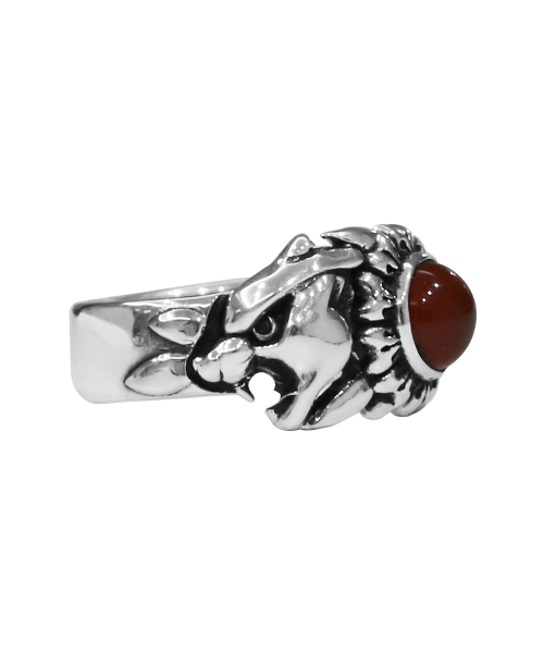 ANONYMOUS ARTISAN（アノニマスアルティザン）の「Panther Flower Ring - Carnelian（リング・レディース・その他・30/28/12号/13号/16号/26号/29号/21号/27号/22号/23号/24号/25号/14号/17号/18号/19号/20号/15号）」の4枚目の写真