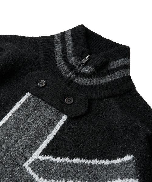 FTW(エフティダブリュー)の「UK MOTIF ZIPUP KNIT(カーディガン/ボレロ・レディース・ブラック/ベージュ・MEDIUM/LARGE/SMALL)」の13枚目の写真