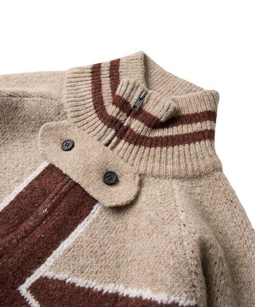 FTW(エフティダブリュー)の「UK MOTIF ZIPUP KNIT(カーディガン/ボレロ・レディース・ブラック/ベージュ・MEDIUM/LARGE/SMALL)」の8枚目の写真