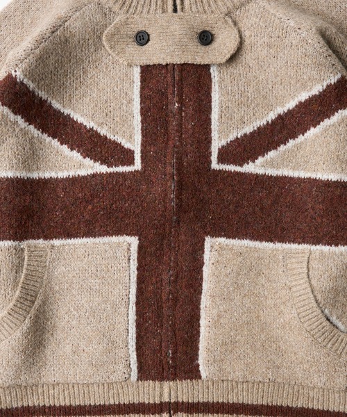 FTW(エフティダブリュー)の「UK MOTIF ZIPUP KNIT(カーディガン/ボレロ・レディース・ブラック/ベージュ・MEDIUM/LARGE/SMALL)」の9枚目の写真