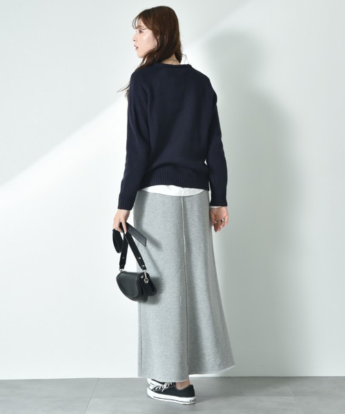 INTERPLANET（インタープラネット）の「前身頃ケーブルラグランプルオーバー（ニット/セーター・レディース・ネイビー/グレー/ブルー・MEDIUM/LARGE）」の7枚目の写真