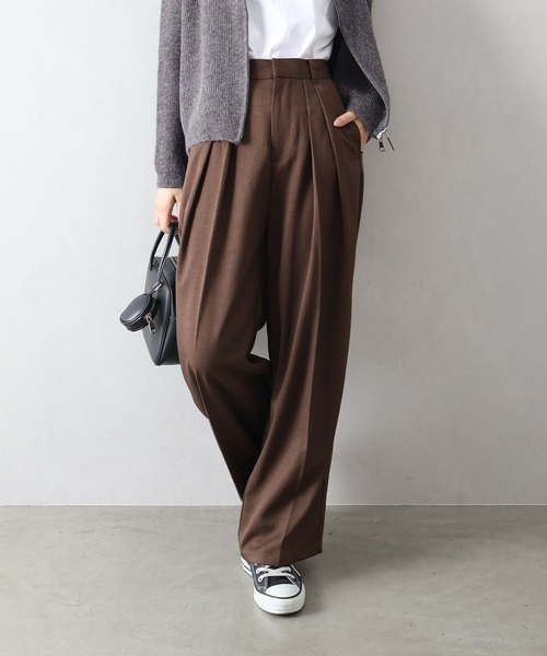 Libby&Rose(リビーアンドローズ)の「ラッププリーツスカート付パンツ(その他パンツ・レディース・ブラウン/チャコールグレー・FREE)」の13枚目の写真