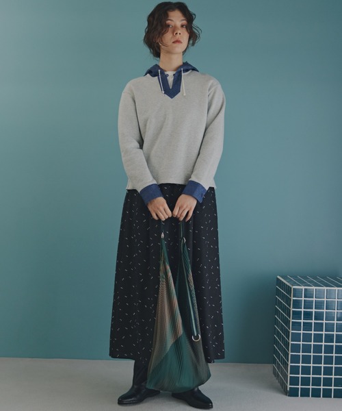 human woman（ヒューマンウーマン）の「◆【ＭＵＬＴＩＴＵＤＥＳ】プリーツＹバッグ（トートバッグ・レディース・グリーン・ﾌﾘ-）」の4枚目の写真