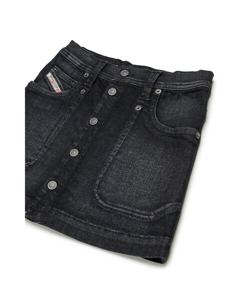 DIESEL（ディーゼル）の「キッズ デニムスカート GEALBUS（デニムスカート・キッズ・ブラック・6Y/8Y/10Y/12Y/14Y）」の2枚目の写真