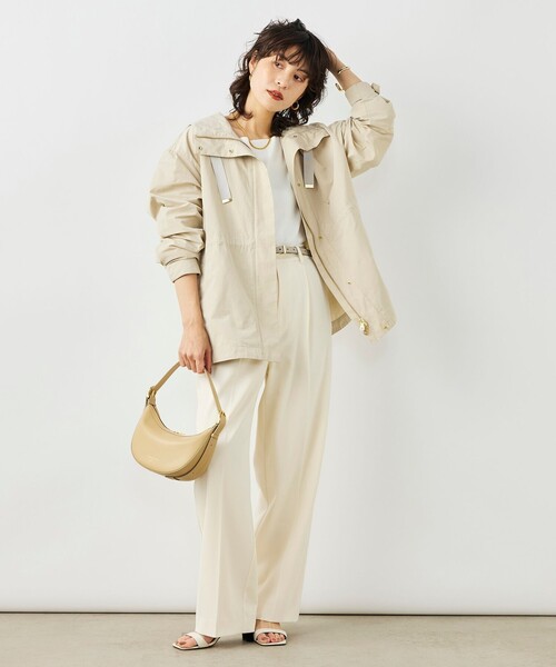 NOLLEY’S（ノーリーズ）の「【WEB限定カラー】ウォッシャブル2WAY撥水フーテッドブルゾン（ブルゾン・レディース・チャコールグレー/ブラック/ベージュ/ネイビー・38）」の5枚目の写真