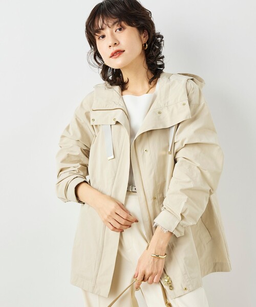 NOLLEY’S（ノーリーズ）の「【WEB限定カラー】ウォッシャブル2WAY撥水フーテッドブルゾン（ブルゾン・レディース・チャコールグレー/ブラック/ベージュ/ネイビー・38）」の8枚目の写真