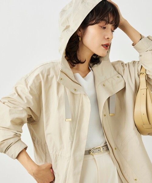 NOLLEY’S（ノーリーズ）の「【WEB限定カラー】ウォッシャブル2WAY撥水フーテッドブルゾン（ブルゾン・レディース・チャコールグレー/ブラック/ベージュ/ネイビー・38）」の11枚目の写真