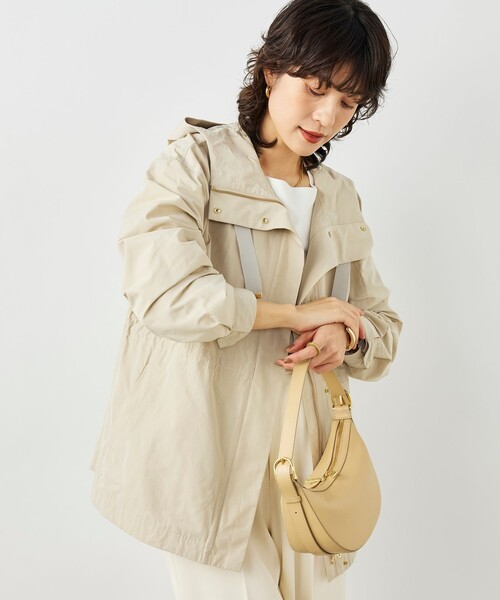 NOLLEY’S（ノーリーズ）の「【WEB限定カラー】ウォッシャブル2WAY撥水フーテッドブルゾン（ブルゾン・レディース・チャコールグレー/ブラック/ベージュ/ネイビー・38）」の13枚目の写真