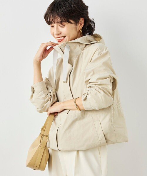 NOLLEY’S（ノーリーズ）の「【WEB限定カラー】ウォッシャブル2WAY撥水フーテッドブルゾン（ブルゾン・レディース・チャコールグレー/ブラック/ベージュ/ネイビー・38）」の21枚目の写真