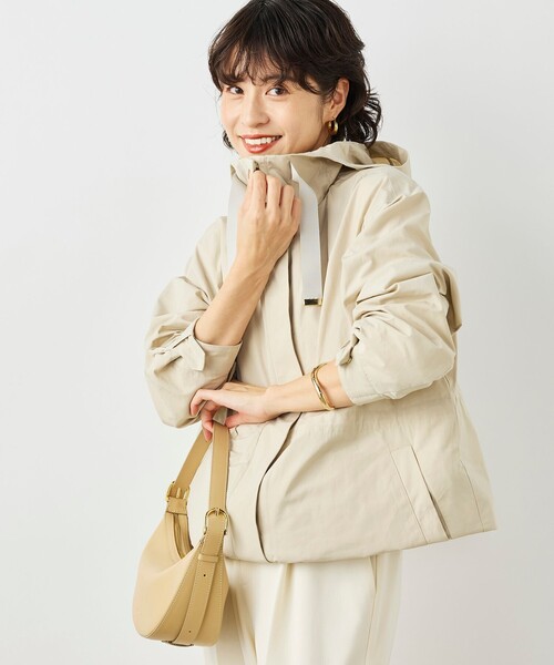 NOLLEY’S（ノーリーズ）の「【WEB限定カラー】ウォッシャブル2WAY撥水フーテッドブルゾン（ブルゾン・レディース・チャコールグレー/ブラック/ベージュ/ネイビー・38）」の22枚目の写真