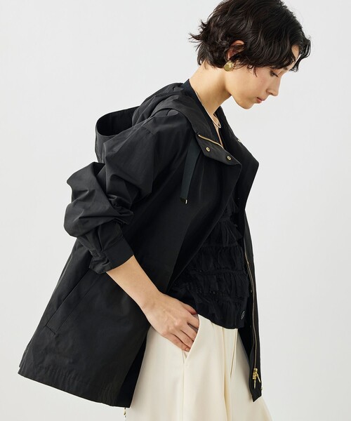 NOLLEY’S（ノーリーズ）の「【WEB＆一部店舗限定色アイテム】ウォッシャブル2WAY撥水フーテッドブルゾン（ブルゾン・レディース・チャコールグレー/ブラック/ベージュ/ネイビー・38）」の21枚目の写真