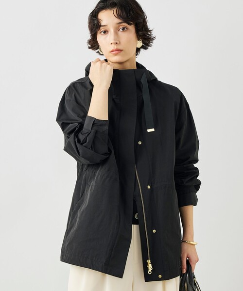 NOLLEY’S（ノーリーズ）の「【WEB＆一部店舗限定色アイテム】ウォッシャブル2WAY撥水フーテッドブルゾン（ブルゾン・レディース・チャコールグレー/ブラック/ベージュ/ネイビー・38）」の18枚目の写真