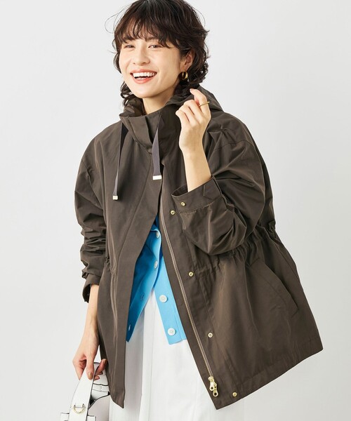 NOLLEY’S（ノーリーズ）の「【WEB＆一部店舗限定色アイテム】ウォッシャブル2WAY撥水フーテッドブルゾン（ブルゾン・レディース・チャコールグレー/ブラック/ベージュ/ネイビー・38）」の17枚目の写真