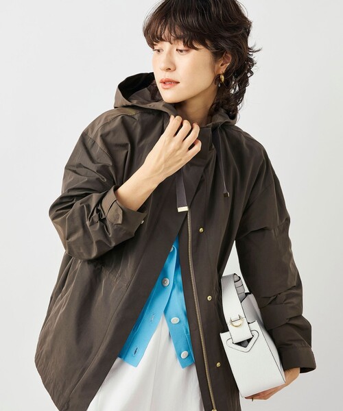 NOLLEY’S（ノーリーズ）の「【WEB＆一部店舗限定色アイテム】ウォッシャブル2WAY撥水フーテッドブルゾン（ブルゾン・レディース・チャコールグレー/ブラック/ベージュ/ネイビー・38）」の16枚目の写真