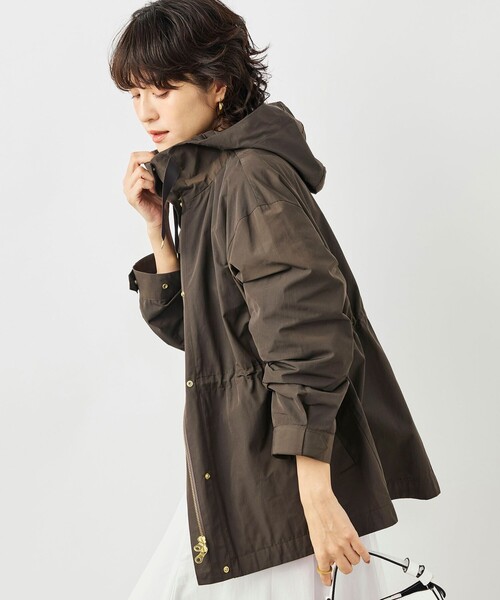 NOLLEY’S（ノーリーズ）の「【WEB＆一部店舗限定色アイテム】ウォッシャブル2WAY撥水フーテッドブルゾン（ブルゾン・レディース・チャコールグレー/ブラック/ベージュ/ネイビー・38）」の15枚目の写真