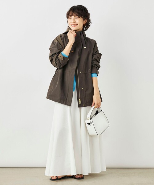 NOLLEY’S（ノーリーズ）の「【WEB＆一部店舗限定色アイテム】ウォッシャブル2WAY撥水フーテッドブルゾン（ブルゾン・レディース・チャコールグレー/ブラック/ベージュ/ネイビー・38）」の14枚目の写真