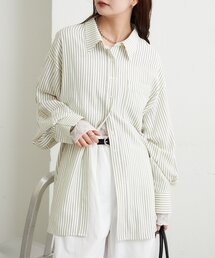 mystic | ボタンレイヤードBIGシャツ(シャツ/ブラウス)