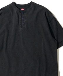 Healthknit | 【Healthknit】Henleyneck S/S Tee  Sulfur dye / 硫化染め ヘンリーネック Tシャツ(Tシャツ/カットソー)