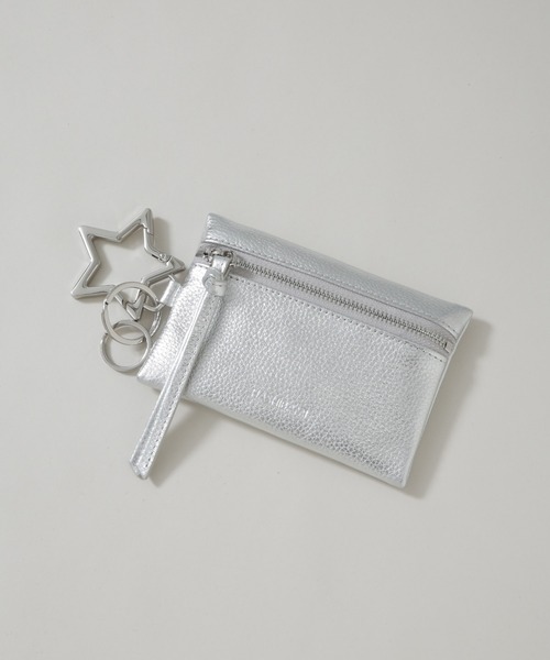 HASHIBAMI（ハシバミ）の「HASHIBAMI/カラビナキーリング ジップポーチ（キーケース/キーアクセサリー・レディース・ゴールド/シルバー・FREE）」の2枚目の写真