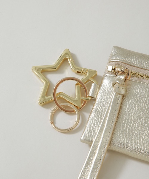 HASHIBAMI（ハシバミ）の「HASHIBAMI/カラビナキーリング ジップポーチ（キーケース/キーアクセサリー・レディース・ゴールド/シルバー・FREE）」の6枚目の写真