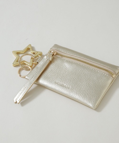 HASHIBAMI（ハシバミ）の「HASHIBAMI/カラビナキーリング ジップポーチ（キーケース/キーアクセサリー・レディース・ゴールド/シルバー・FREE）」の7枚目の写真