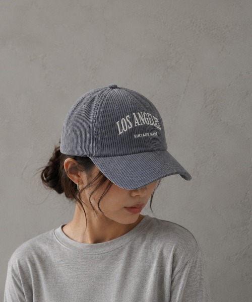CALIFORNIA OUTFITTERS（カリフォルニア アウトフィッターズ）の「12A19-KR コーデュロイ ロゴキャップ（キャップ・レディース・ホワイト/カーキ/ブラック/ブラウン/グレー・ONESIZE）」の3枚目の写真