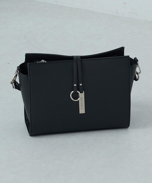 MONO　COMME CA（モノコムサ）の「ロゴプレート ミニショルダー（ショルダーバッグ・レディース・グレー/ブラック/ベージュ・FREE）」の10枚目の写真