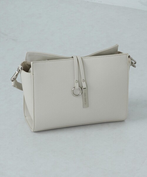 MONO　COMME CA（モノコムサ）の「ロゴプレート ミニショルダー（ショルダーバッグ・レディース・グレー/ブラック/ベージュ・FREE）」の14枚目の写真