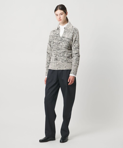 LOEFF(ロエフ)の「<LOEFF>ラッセルヤーン スキッパー ニット UNISEX(ニット/セーター・レディース・ブラウン系/ブラック・1/2/0)」の8枚目の写真