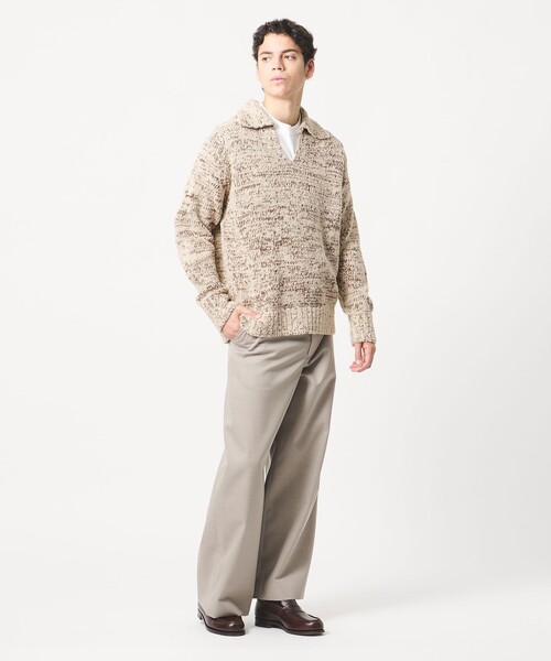 LOEFF(ロエフ)の「<LOEFF>ラッセルヤーン スキッパー ニット UNISEX(ニット/セーター・レディース・ブラウン系/ブラック・1/2/0)」の11枚目の写真