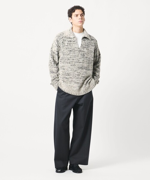 LOEFF(ロエフ)の「<LOEFF>ラッセルヤーン スキッパー ニット UNISEX(ニット/セーター・レディース・ブラウン系/ブラック・1/2/0)」の14枚目の写真