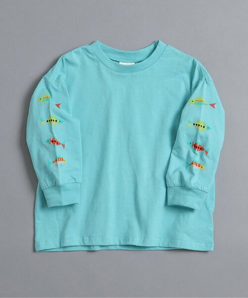 BREEZE(ブリーズ)の「【WEB限定】袖イロイロプリントTシャツ_ジュニア対応(Tシャツ/カットソー・キッズ・サックスブルー/ピンク/グリーン/ブラウン/レッド/イエロー/ネイビー/ラベンダー/キナリ/ベージュ/ブラック/グレー・150/140/130/120/110/100/90)」の8枚目の写真