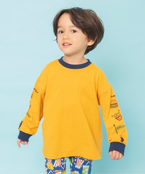 BREEZE(ブリーズ)の「【WEB限定】袖イロイロプリントTシャツ_ジュニア対応(Tシャツ/カットソー・キッズ・サックスブルー/ピンク/グリーン/ブラウン/レッド/イエロー/ネイビー/ラベンダー/キナリ/ベージュ/ブラック/グレー・150/140/130/120/110/100/90)」の10枚目の写真