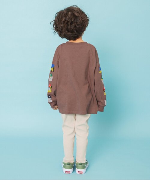 BREEZE(ブリーズ)の「【WEB限定】袖イロイロプリントTシャツ_ジュニア対応(Tシャツ/カットソー・キッズ・サックスブルー/ピンク/グリーン/ブラウン/レッド/イエロー/ネイビー/ラベンダー/キナリ/ベージュ/ブラック/グレー・150/140/130/120/110/100/90)」の14枚目の写真