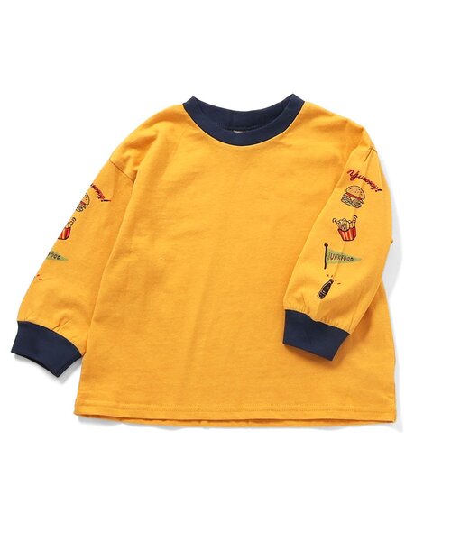 BREEZE(ブリーズ)の「【WEB限定】袖イロイロプリントTシャツ_ジュニア対応(Tシャツ/カットソー・キッズ・サックスブルー/ピンク/グリーン/ブラウン/レッド/イエロー/ネイビー/ラベンダー/キナリ/ベージュ/ブラック/グレー・150/140/130/120/110/100/90)」の22枚目の写真