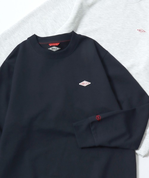 BALL(ボール)の「2026SS BALL/ボール 裏毛 ワンポイントロゴワッペン刺繍 スウェットトレーナー レディース メンズ(スウェット・メンズ・アッシュグレー/グレー/ブラック/チャコール/モカ/ネイビー・M/L/LL)」の6枚目の写真