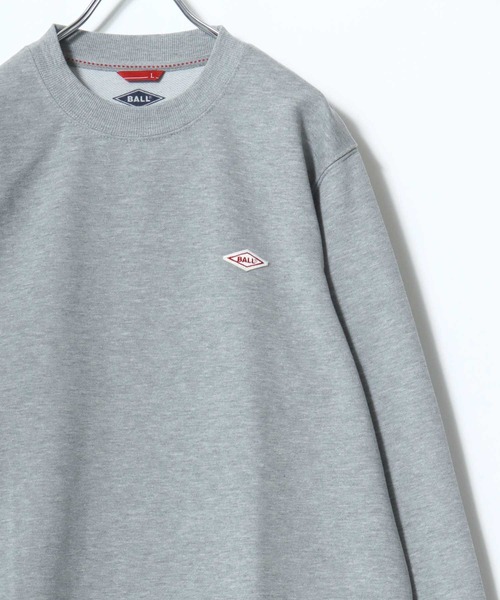 BALL(ボール)の「2026SS BALL/ボール 裏毛 ワンポイントロゴワッペン刺繍 スウェットトレーナー レディース メンズ(スウェット・メンズ・アッシュグレー/グレー/ブラック/チャコール/モカ/ネイビー・M/L/LL)」の21枚目の写真
