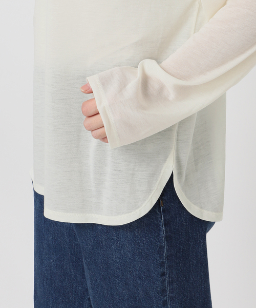 B.C STOCK(ベーセーストック)の「《2枚セット》パッチワークニットベスト*ロンTSET(ニット/セーター・レディース・チャコールグレー/ホワイト・FREE)」の5枚目の写真