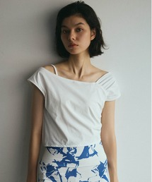 Lina la mer.（リナラメール）の「【Lina la mer.  リナラメール】アシンメトリーブラトップ ヨガウェア ヨガブラ ブラトップ スポーツブラ スイムウェア サウナ サウナウェア フィットネスブラ フィットネスウェア フィットネス（チューブトップ）」