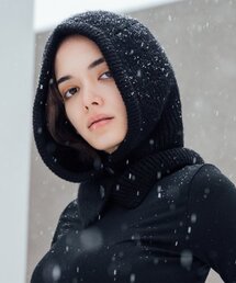 MACKY（マッキー）の「ミリボタンバラクラバブラック（ニットキャップ/ビーニー）」