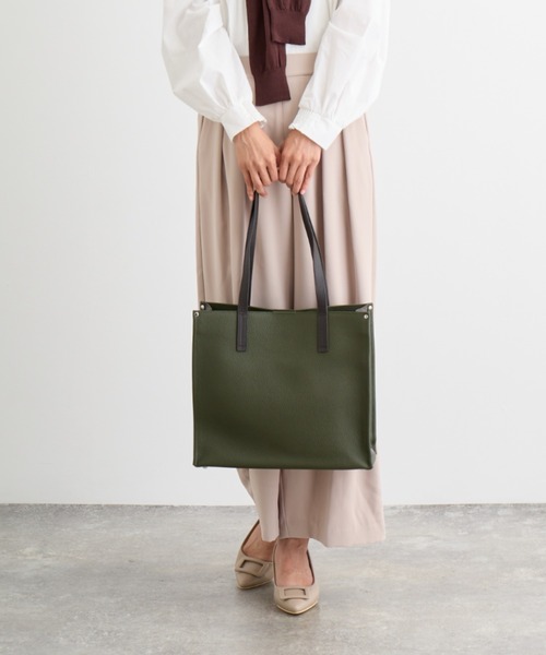 LASIEM（ラシエム）の「ビジネス トートバッグ メンズ レディース 本革 パソコン収納（トートバッグ・メンズ・ブラック/ネイビー/グリーン/ライトグレー・FREE）」の3枚目の写真
