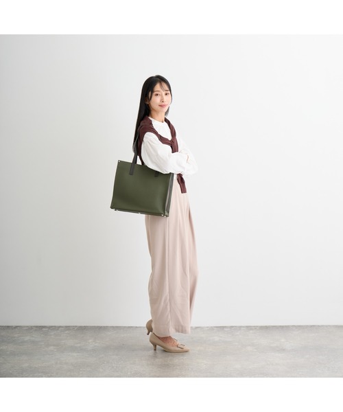 LASIEM（ラシエム）の「ビジネス トートバッグ メンズ レディース 本革 パソコン収納（トートバッグ・メンズ・ブラック/ネイビー/グリーン/ライトグレー・FREE）」の10枚目の写真