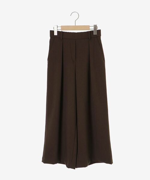 le.coeur blanc(ルクールブラン)の「ウールライクフロントタックワイドクロップドパンツ2(その他パンツ・レディース・ブラック/ブラウン/グレイッシュベージュ・38/36)」の6枚目の写真