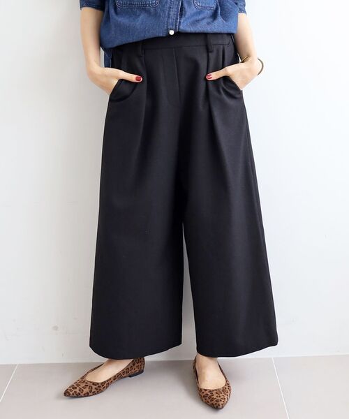 le.coeur blanc(ルクールブラン)の「ウールライクフロントタックワイドクロップドパンツ2(その他パンツ・レディース・ブラック/ブラウン/グレイッシュベージュ・38/36)」の22枚目の写真