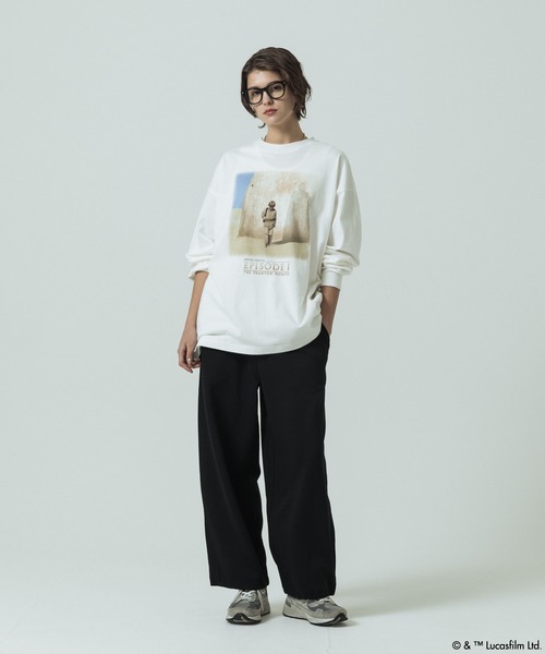 SLICK(スリック)の「【SLICK/スリック】SLICK / STAR WARS / Printed T-shirt 01/スターウォーズ / パウダー加工プリントTシャツ /オーバーサイズ シルエット/ ビンテージ(Tシャツ/カットソー・メンズ・ブラック/ホワイト・1/2/3)」の6枚目の写真