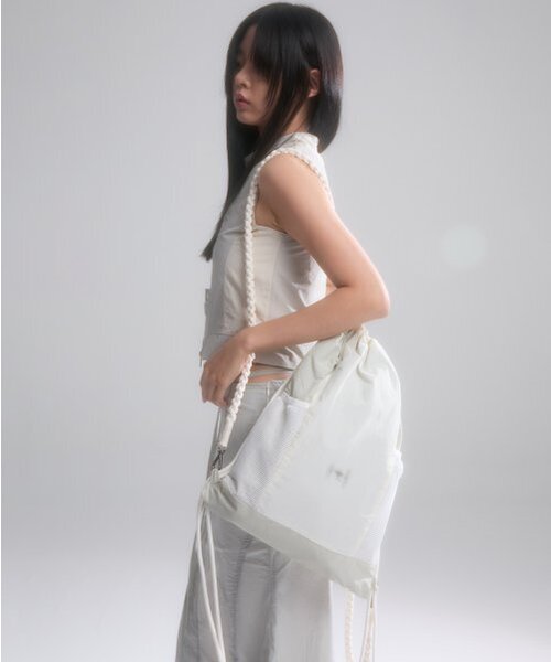 FLAREUP（フレアアップ）の「Wave Handmade Gym Sack - Cream (FL-724)（バックパック/リュック・レディース・クリーム・FREE）」の6枚目の写真