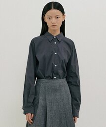bio poplin shirt-charcoal